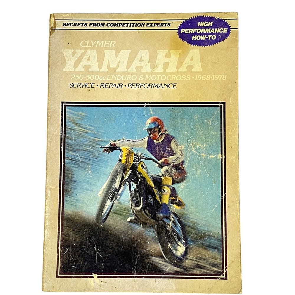 Clymer Yamaha Manual 250-500cc Enduro Motocross 1968-1978 Service Repair Vintage